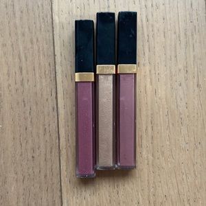 Chanel rouge coco lipgloss pack of 3
